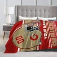thumbnail image 3 of Custom San Francisco Blanket Personalized Throw Blankets Name Number Gifts for Men Women Boy Football Style Decor, 3 of 6