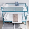 thumbnail image 4 of Jopath Twin over Twin Bunk Bed,Heavy Duty Metal Bed Frame with Ladder and Full-Length Guardrail,Noise Free, Easy Assemble,Able to Split 2 Bed,Blue, 4 of 8
