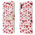 thumbnail image 2 of Apple iPhone Xs Max (6.5 Inch) - Phone Case Leather Flip Wallet Case Cover Stand Pouch Book Magnetic Buckle Heart Cluster Diamante Bling Phone Case for Apple iPhone Xs Max, 2 of 5