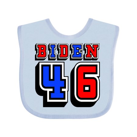 

Inktastic Biden 46 Voting 2020 Red White Blue Boys or Girls Baby Bib