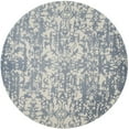 thumbnail image 4 of SAFAVIEH Restoration Vintage Alannah Floral Wool Area Rug, Ivory/Blue, 6' x 6' Square, 4 of 10