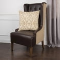 thumbnail image 5 of Gold White Distressed Damask Throw Pillow, 5 of 6