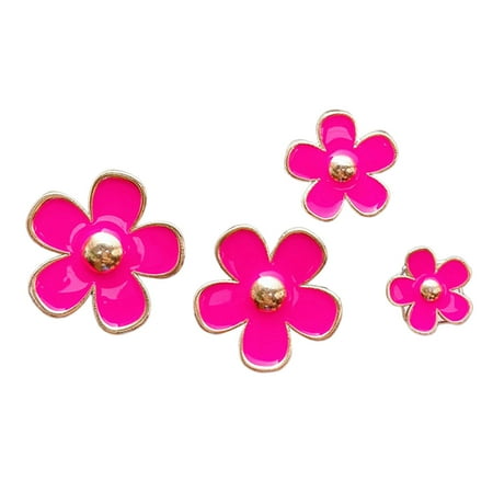 4 Pieces Car Vent Clip, Air Conditioner Vent Diffuser, Car ation Alloy Perfume Clip for Girls Red
