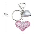 thumbnail image 3 of Eye Catching Keyring Colorful Love Heart Key Pendant Keychain Elegant Phone Charm Jewelry Handmade Gift for Friend, 3 of 9