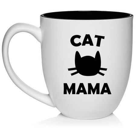 

Cat Mama Ceramic Coffee Mug Tea Cup Gift for Her Friend Mom Sister Family (16oz White)