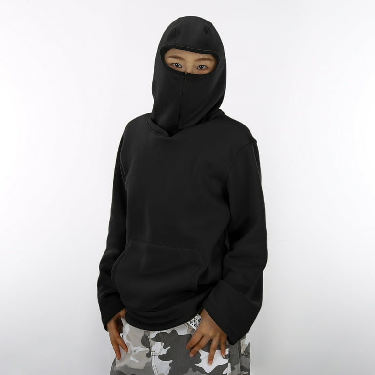 DHFJKG Hoodies Girls Boys Face Mask Hooded Sweatshirt With Soft
