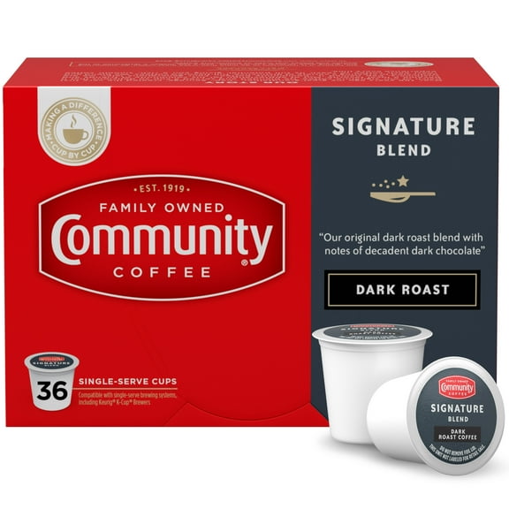 Community Coffee Signature Blend Dark Roast Single Serve 36 ct Box