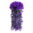 thumbnail image 1 of Flores artificiales colgantes, 2,7 pies de rosal para decoración del hogar, habitación, jardín, boda, interior y exterior (morado), 1 of 6