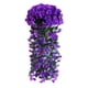 thumbnail image 1 of Flores artificiales colgantes, 2,7 pies de rosal para decoración del hogar, habitación, jardín, boda, interior y exterior (morado), 1 of 6