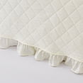 thumbnail image 3 of EleganHome 3-PCs Diamond Quilt with Ruffle Edge Bedspread/Coverlet Ivory Color Queen Size 90" X 92", 3 of 5