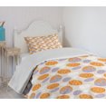 thumbnail image 4 of Ambesonne Abstract Quilted Bedspread Set 2 Pcs, Ornate Spring Motifs, Twin Size, Orange Mauve Beige, 4 of 6