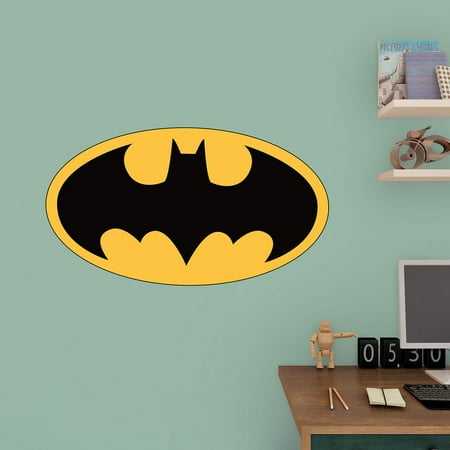 Logo Fathead Basketball - Fathead Batman Logo Junior Wall Decal