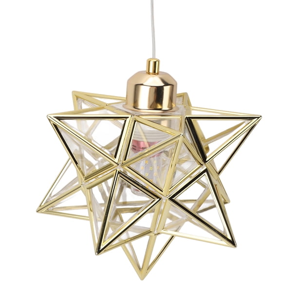 Luz De Colgante De Estrella De Moravian, Luz De Techo Estrella, Lámpara Colgante De Estrellas Con Bombilla E26 De Temperatura De 3 Colores Ajustable, Para Sala De Estar De