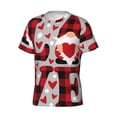 thumbnail image 3 of Rocae Buffalo Plaid Love And Gnome for Men's Moisture-Wicking Crew Tee - T-Shirt for Sports, Outdoor Activities, and Casual Wear3X-Large, 3 of 9