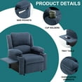 thumbnail image 4 of Andeworld 21" Recliner Chairs with Heat and Massage,Lazy Boy Recliner Chair for Adults,Recliner Sofa chairs with Cup Holder and Side Pocket for Living Rooms, Bedrooms, and Nurseries(Blue), 4 of 10