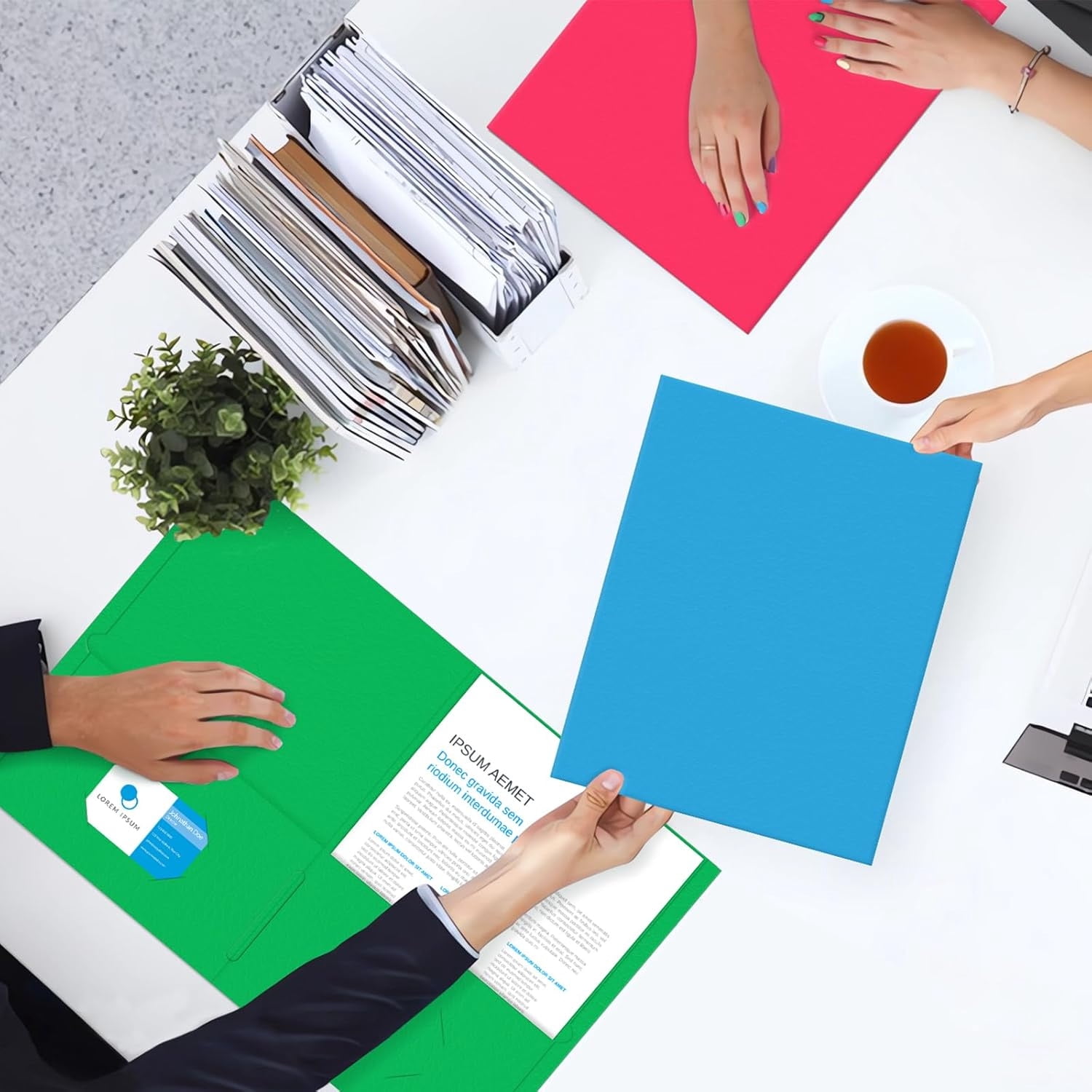 160 Pack 2 Pocket Folders, Letter Size Paper File Folder for School Office Home Business, Assorted 5 Colors