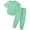 A Mint Green, variant on Girls Fashion Checkered 2 Piece Clothing Sets Short Sleeve Pullover T-shirts and Jogger Pants Summer Casual Outfits Purple