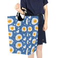 thumbnail image 4 of Yayeee Freestanding Laundry Hamper with Handle Collapsible Large Storage Basket for Clothes, Cute Fried Eggs, 4 of 7