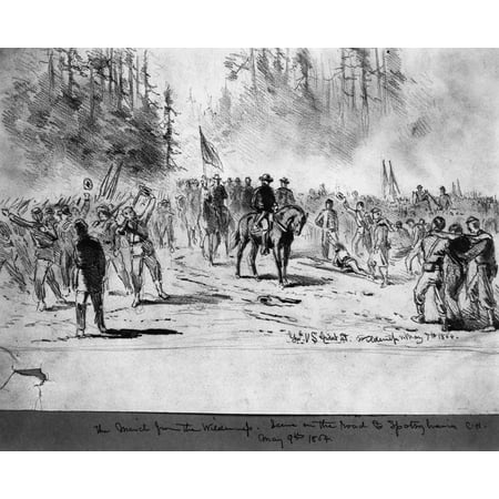 Civil War Wilderness Ngeneral Ulysses S Grant Marching From The To Spotsylvania Court House 9 May 1864 Drawing By A Waud Poster Print Granger Civil War Wilderness Ngeneral Ulysses S Grant Marching From The To Spotsylvania Court House 9 May 1864 Drawing By A Waud Poster Print Granger