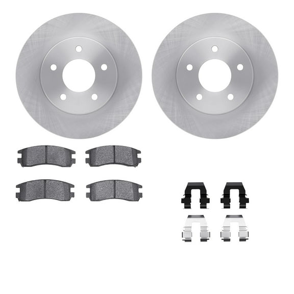 Dynamic Friction Company Rear Brake Rotors with 5000 Advanced Brake Pads includes Hardware 6512-52051