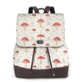 thumbnail image 1 of Disketp Mushroom Mochila de Cuero para Mujer, Bolso de Espalda Antirrobo con Estilo para Viaje, Trabajo y Uso Diario, 1 of 4