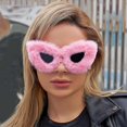 thumbnail image 5 of Women Plush Fuzzy Cat Eye Sunglasses, 5 of 5