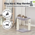 thumbnail image 5 of TRIXIE Baza Jute 19.7" Cat Scratching Posts with Hammock & Hanging Cat Toy, Gray, 5 of 6