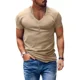 thumbnail image 1 of Playera Casual Delgada Delgada Con Cuello En V De Color, 1 of 8