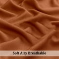 thumbnail image 7 of OVZME Bethany 2 Panels Small Cafe Curtains 24 Inch Length, Faux Linen Textured Half Window Curtains for Kitchen Bathroom Farmhouse Country, Light Filtering Short Curtains, Each 30"Wx24"L Orange, 7 of 7