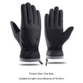 thumbnail image 3 of Guantes térmicos cálidos con cordón para senderismo, conducción, carrera, ciclismo (negro), 3 of 6