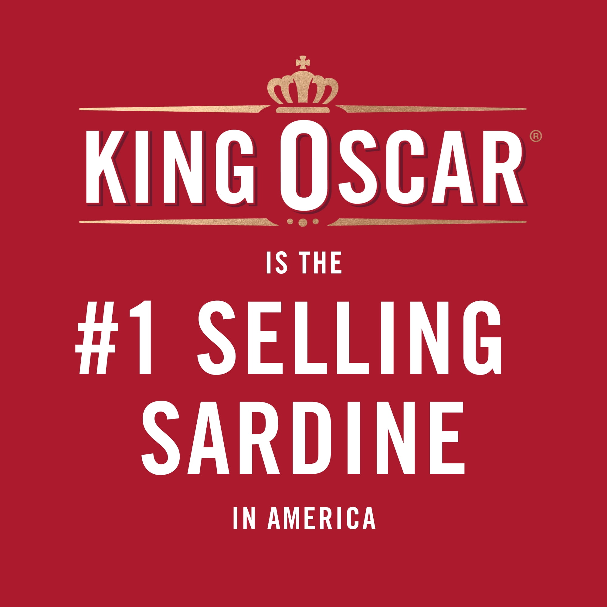 King Oscar Wild Caught Brisling Sardines in Water, Low Sodium 3.75 oz