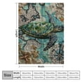 thumbnail image 4 of Nawypu Nautical Sea Turtle Blanket Ultra Soft Vintage Anchors Sherpa Blanket Ocean Animal Throw Blanket for Couch Bed Chair Office Sofa, 4 of 6