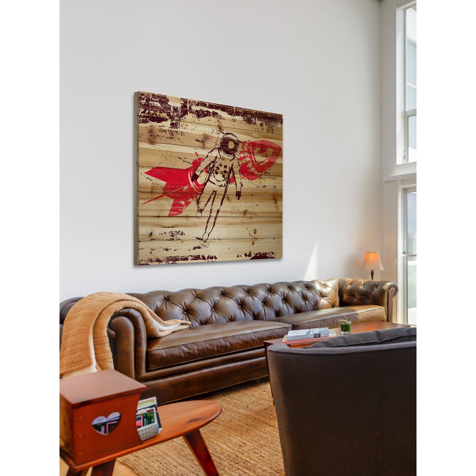 Marmont Hill - "Rocket Man" Painting Print on Natural Pine Wood