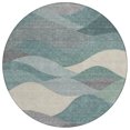 thumbnail image 2 of Addison Rugs Chantille Indoor/Outdoor Transitional Coastal Teal Machine Washable Round Rug, 8' x 8', 2 of 8