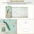 thumbnail image 4 of Linen Drum Lampshades Elegant Peacock Garden Tropical Florals Classic Architecture 13"x13"x10" Light Shade for Table Lamps Floor Lamp Shades Lampshade Replacement Assembly Required, 4 of 8