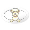 thumbnail image 1 of CafePress - Soft Coated Wheaten Terrier Peeking Bumper Sticker - Sticker (Oval), 1 of 1