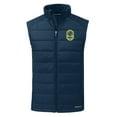 thumbnail image 2 of Men's Cutter & Buck Navy Nashville SC Evoke Hybrid Eco Softshell Recycled Full-Zip Vest, 2 of 3