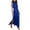 Blue women dresses, variant on Wycnly Womens Dresses Casual Elastic Waist Slim Slit Party Prom Tank Long Dresses Solid Stand Neck Sleeveless Maxi Summer Dress Black xxl Under $5