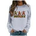 thumbnail image 3 of WEAIXIMIUNG Chandail en Molleton pour Femmes Col Rond Fermeture Éclair Mode de Noël Décontractée Imprimé Bonhomme de Neige Chandail à Manches Longues Sans Chapeau, 3 of 6