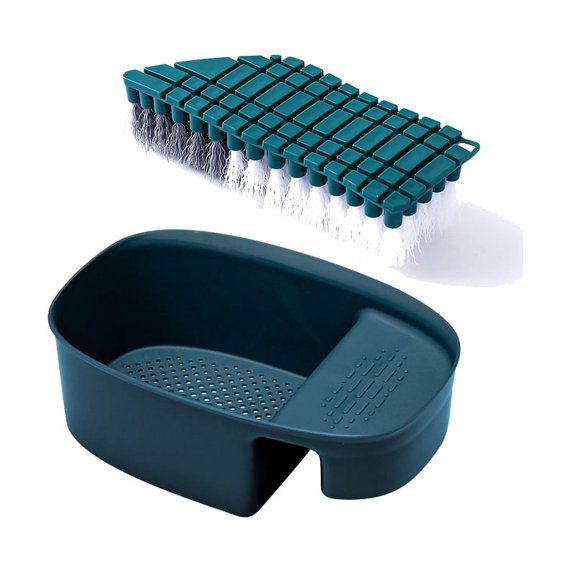 SHELLTON Sink Strainer Colander Drain Basket with Flexible cleaning Brush For kitchen Garbage Sink