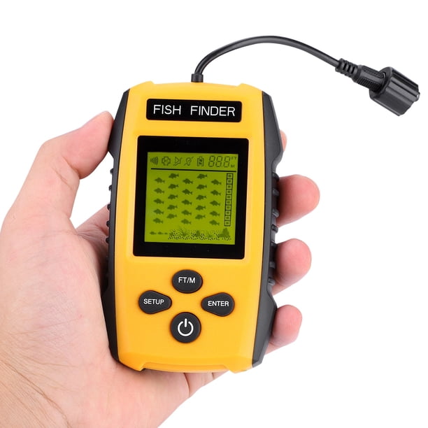 Buscador de Peces Lcd Portátil Tl88e, Rango de Profundidad de 100m, Sensor de Sonar, Escala de Profundidad de Peces, Distinción de Tamamo de Peces, alarma de Peces