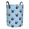 thumbnail image 2 of Balery french Bulldog Face Round Laundry Basket with Handles Waterproof Freestanding Laundry Hamper for Clothes Toys in the Dorm and Family-Small, 2 of 8