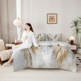 thumbnail image 4 of jejeloiu Vintage Wings 7-Piece Twin Bedding Sets,Gray Gold Bedding Comforter Set For Girls Reversible, 4 of 7