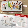 thumbnail image 2 of UBesGoo  80 Quart Rolling Keeping Your Drinks Chilled on Any Outdoor Adventure,Cooler Cart on Wheels, Red &White, 2 of 8