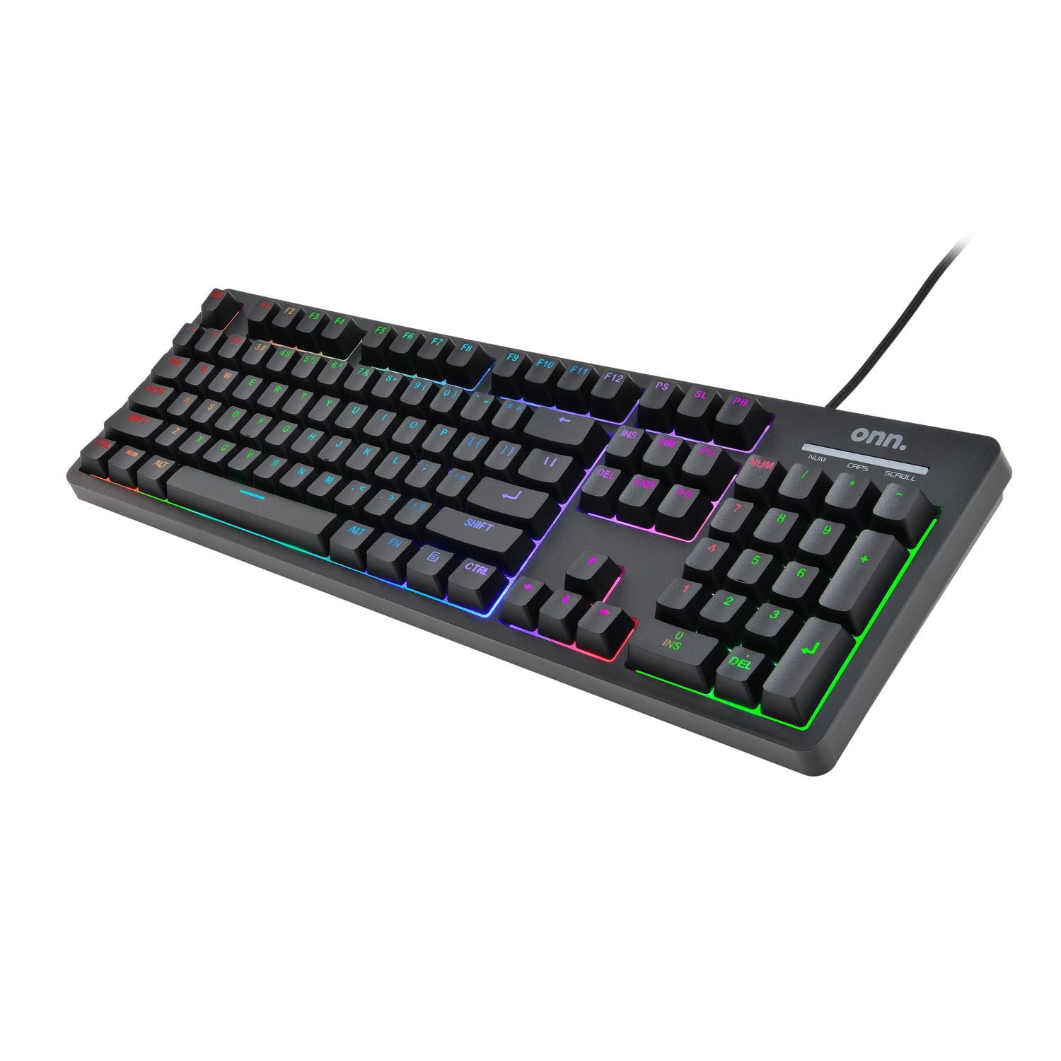 onn. 104-Key LED Gaming Keyboard with Rainbow Back-lighting