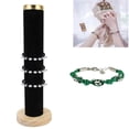 thumbnail image 2 of Velvet Vertical Tower Black Display Bracelet Jewelry Watch T Bar Holder for Hairband Bedroom, 2 of 5