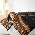 thumbnail image 3 of Homewish Black Orange Twin Comforter Sets, Diamonds Sequins Print Bedding Set for Girls, Black Reversible, 2pcs 1 Comforter and 1 Pillowcase, 3 of 6