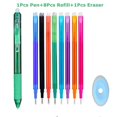 thumbnail image 1 of 0.7mm Magic Erasable Pen Press Gel Pen Set 8 Colors Erasable Refill Rod Gel Ink Stationery Retractable Pens Washable Handle Rod Green-mix 10Pcs, 1 of 6
