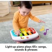 Fisher-Price Kick & Play Deluxe Sit-Me-Up Seat, Purple Monkey Baby Chair & Piano Learning Toy