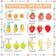 thumbnail image 2 of 1 caja de 36 amuletos de resina 3D con forma de fruta, 6 estilos, pequeños, de plátano, piña, naranja y fresa., 2 of 5